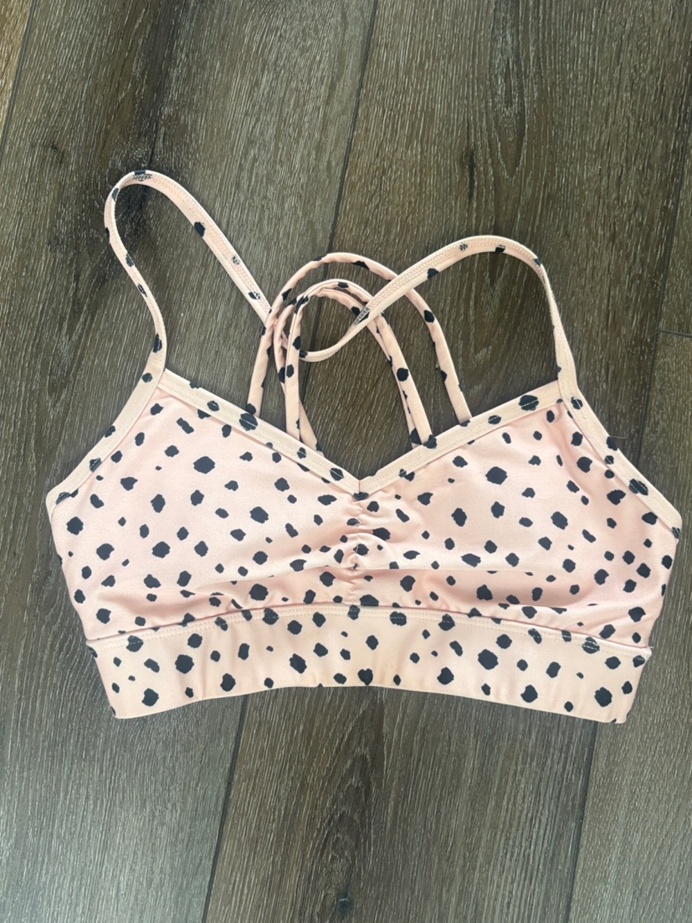 Forever 21 Polka Dot Strappy Sports Bra